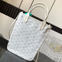 Goyard Poitiers PM Bag In Goyardine Canvas White