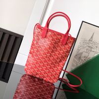 Goyard Poitiers PM Bag In Goyardine Canvas with Envers Floral Red