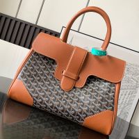 Goyard Saigon Tote Bag In Goyardine Canvas Brown