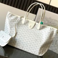 Goyard Saint Louis Bag In Goyardine Canvas White