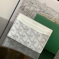 Goyard Saint-Sulpice Card Wallet In Goyardine Canvas White