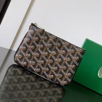 Goyard Senat Mini Pouch In Goyardine Canvas Black