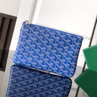 Goyard Senat PM Pouch In Goyardine Canvas Blue