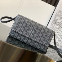 Goyard Varenne Continental Wallet In Goyardine Canvas Grey