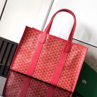 Goyard Villette Tote Bag In Goyardine Canvas with Envers Floral Red